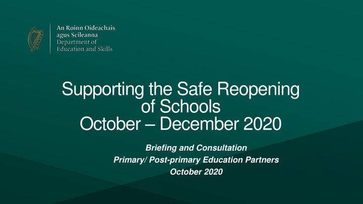 supporting the safe reopening of schools october