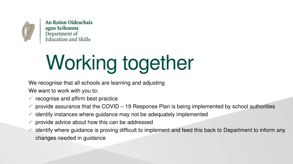 working together