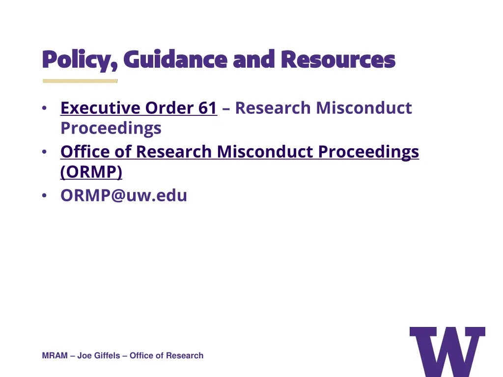 policy guidance and resources policy guidance