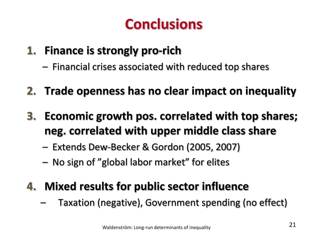 conclusions