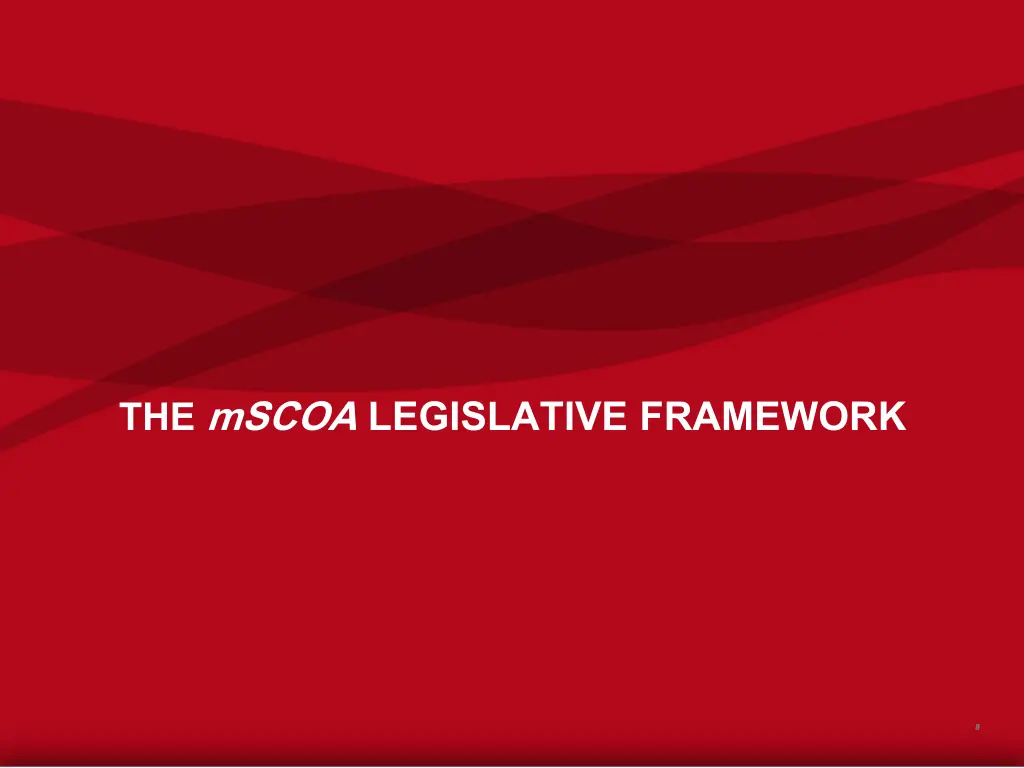 the mscoa legislative framework