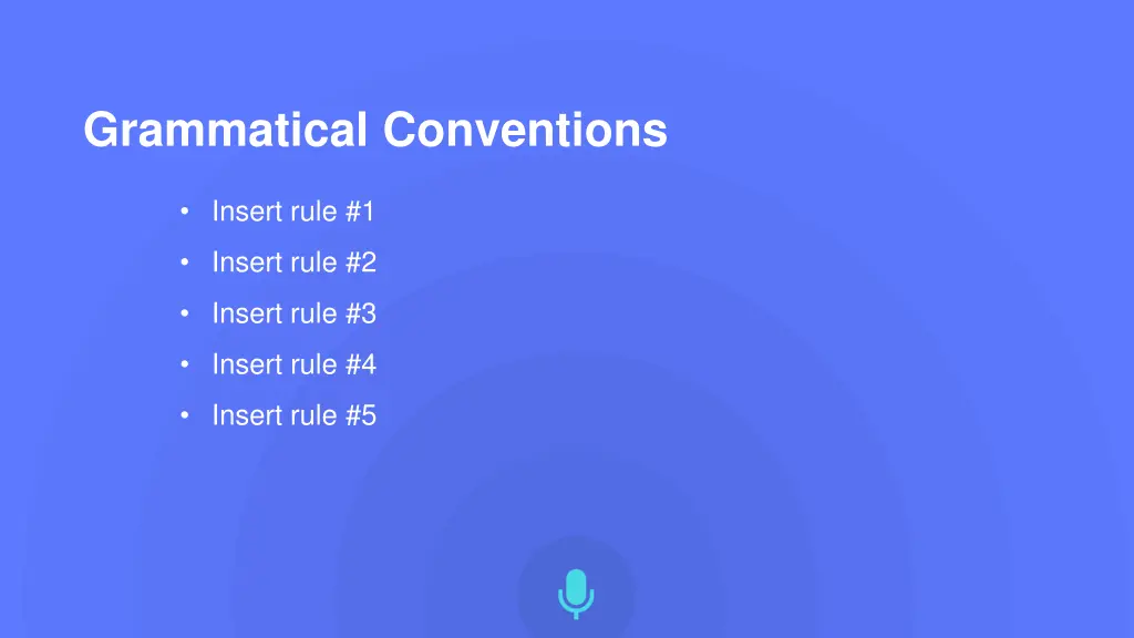 grammatical conventions