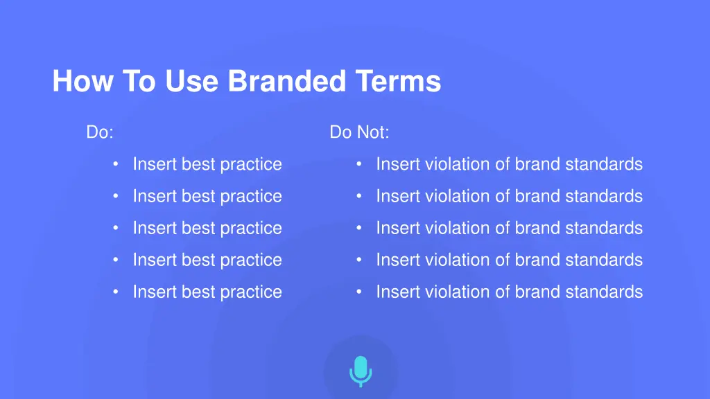 how to use branded terms