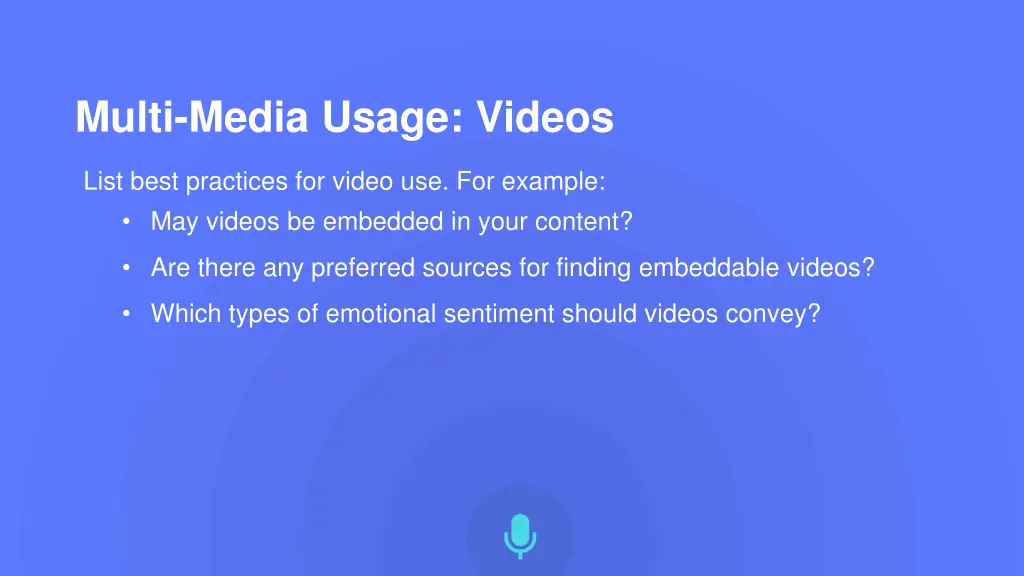 multi media usage videos