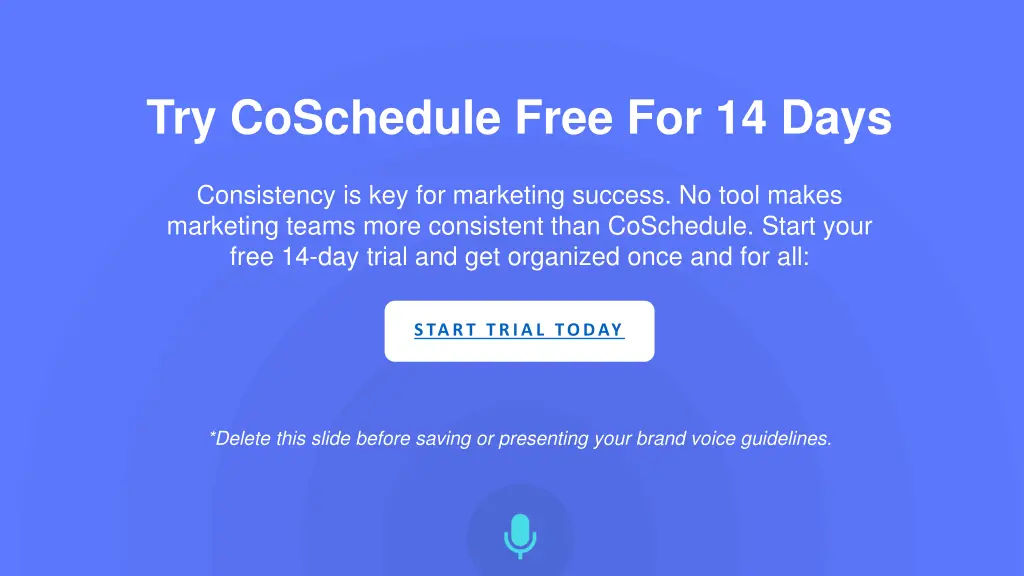 try coschedule free for 14 days