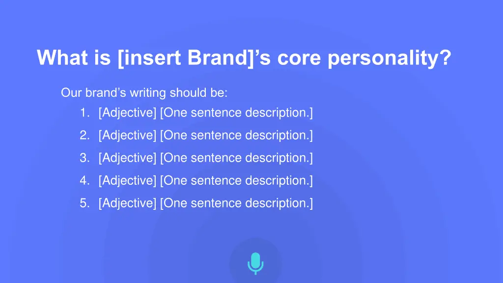 what is insert brand s core personality