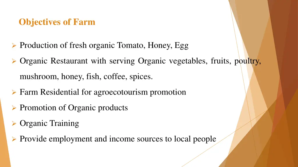 objectives of farm