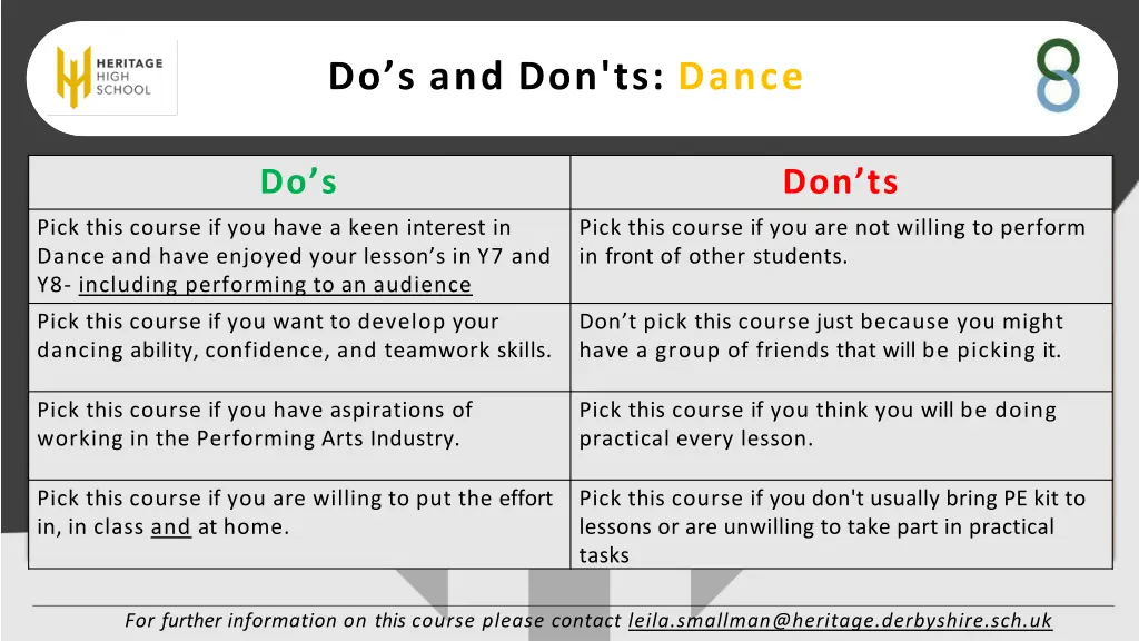 do s and don ts dance