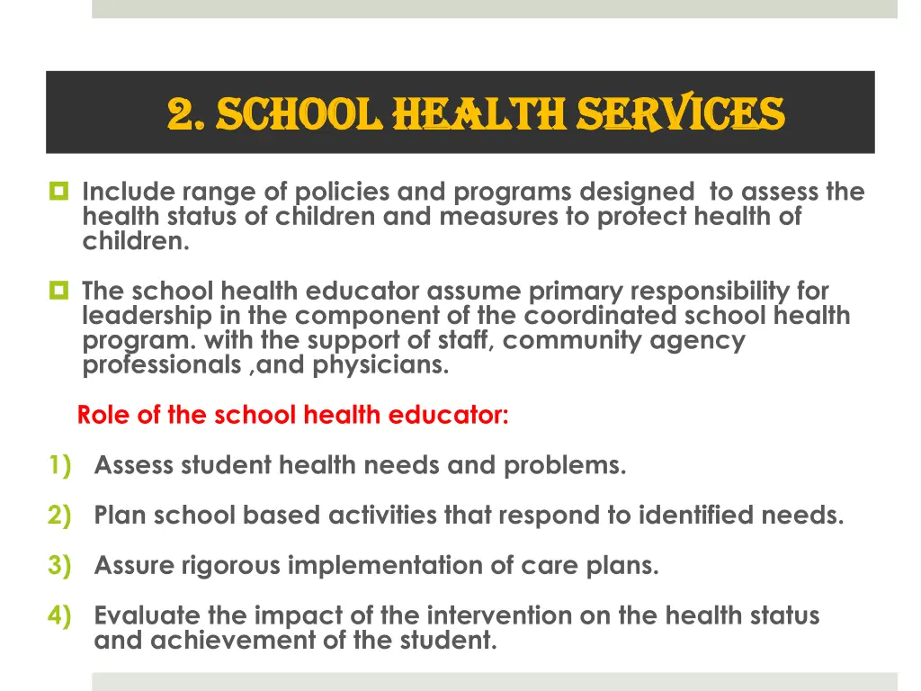 2 school health services 2 school health services