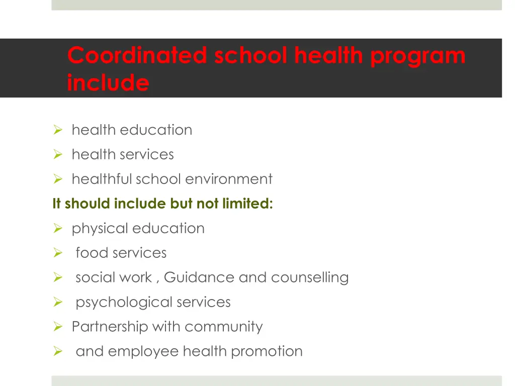 coordinated school health program include