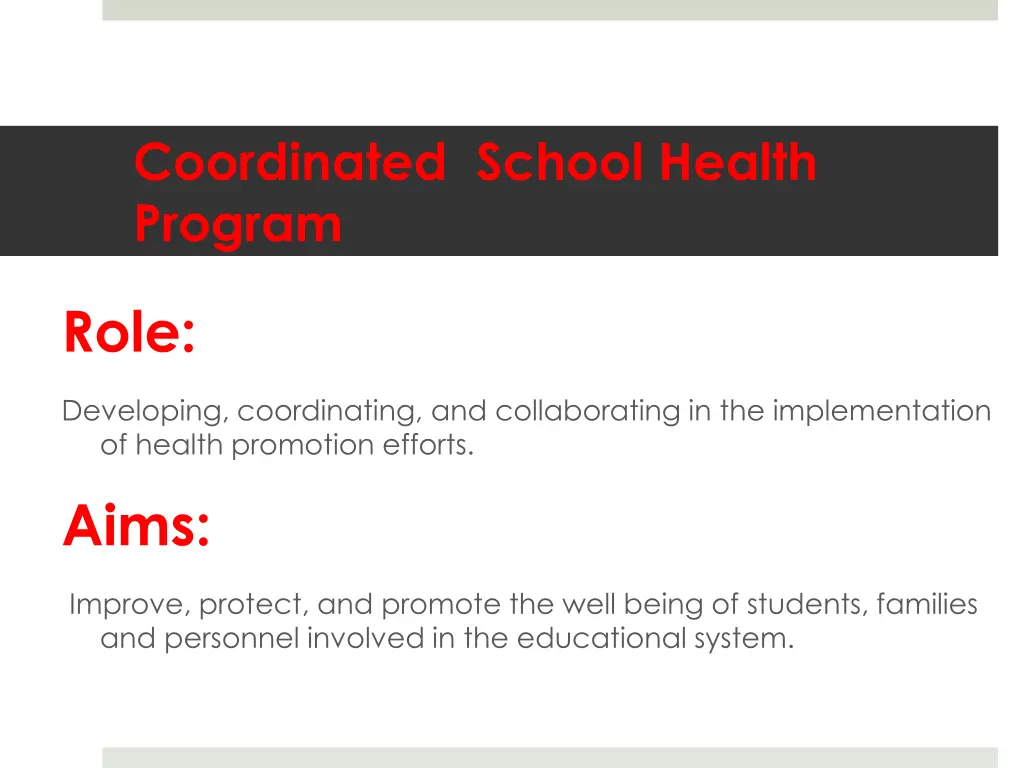 coordinated school health program