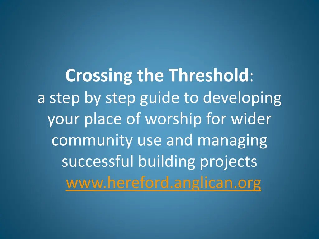 crossing the threshold a step by step guide