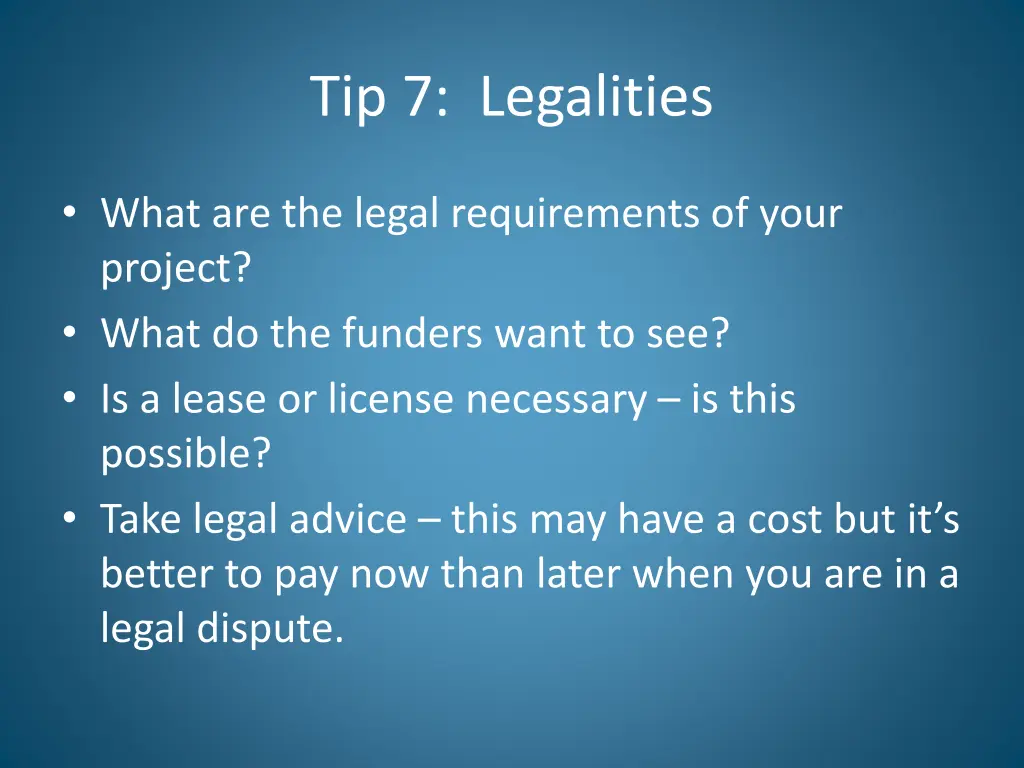 tip 7 legalities