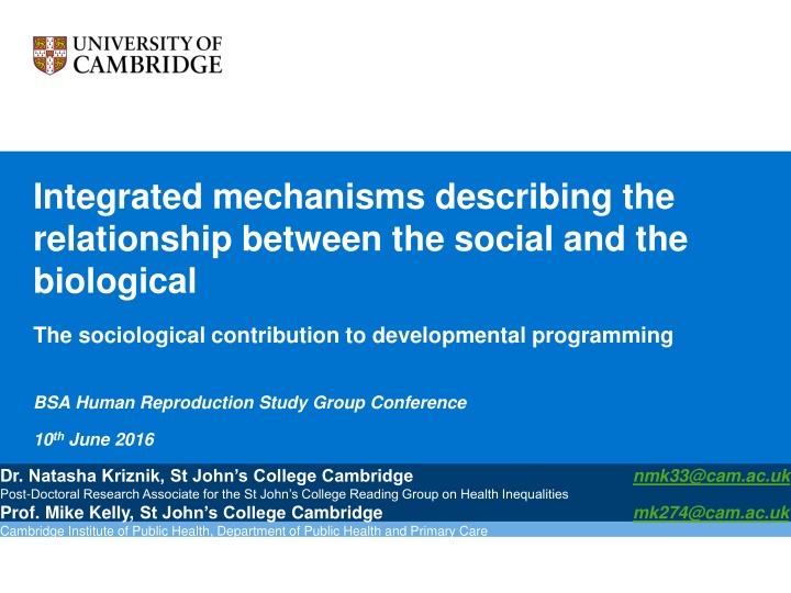integrated mechanisms describing the relationship