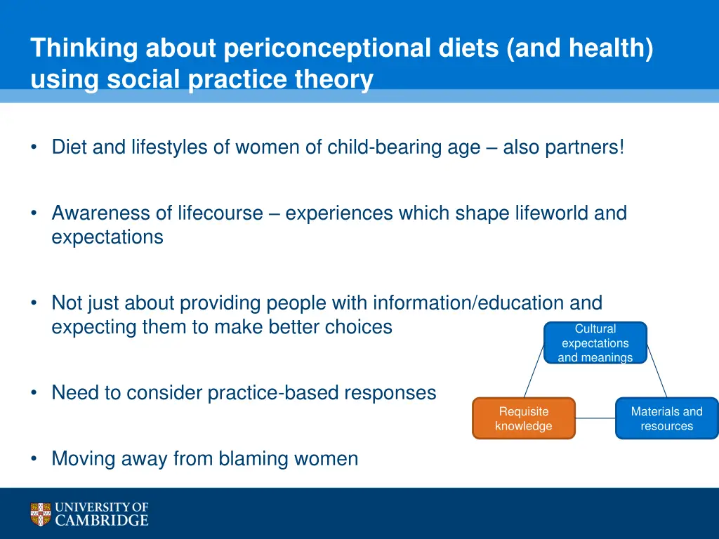 thinking about periconceptional diets and health