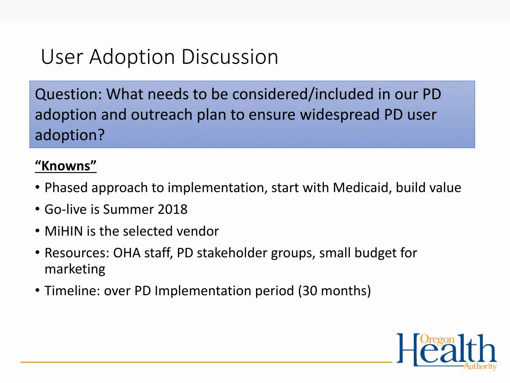 user adoption discussion