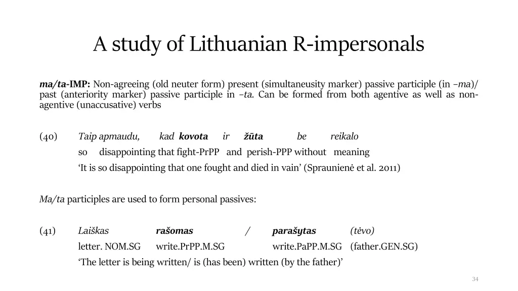 a study of lithuanian r impersonals 2