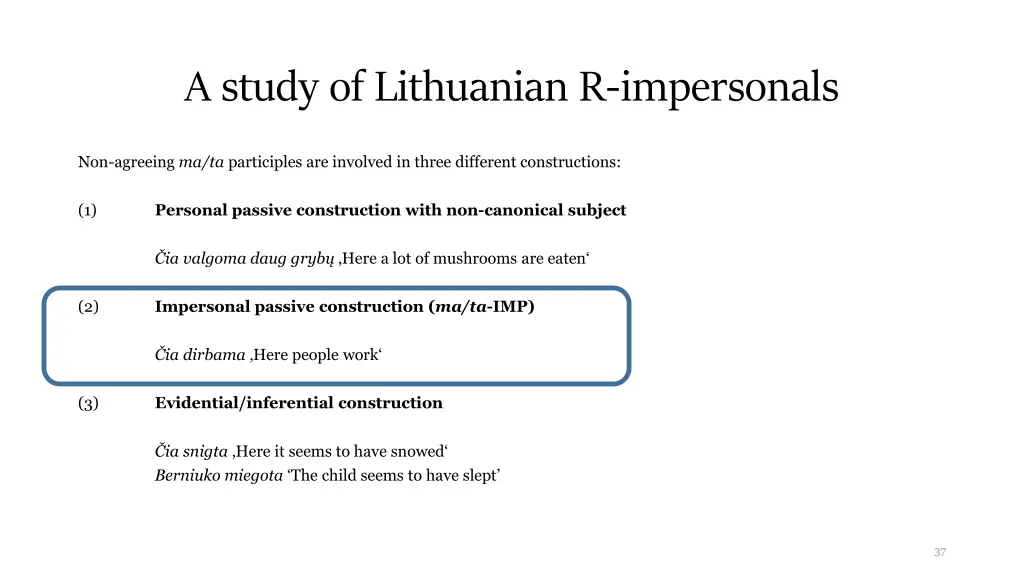a study of lithuanian r impersonals 5