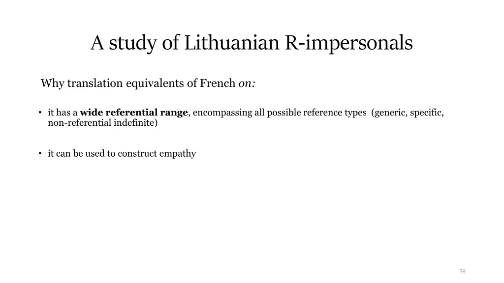 a study of lithuanian r impersonals 7
