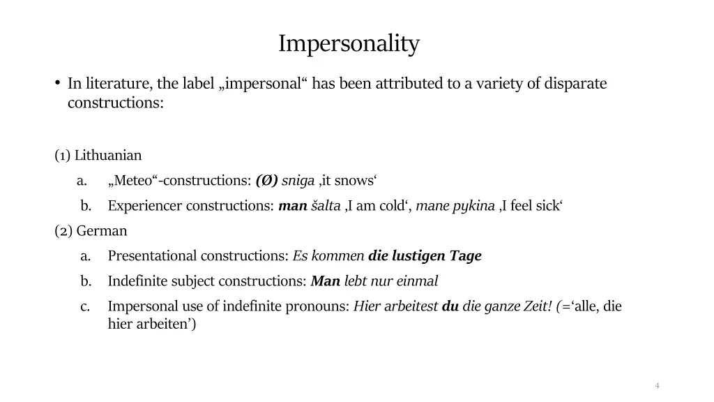 impersonality