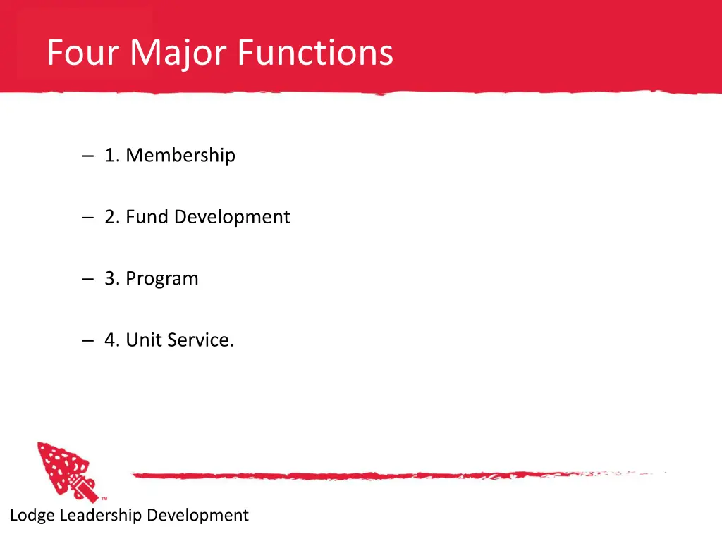 four major functions