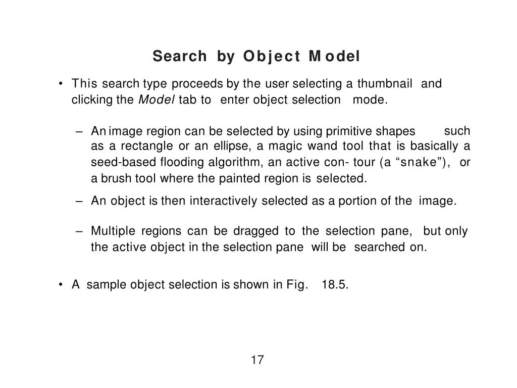 search by object m odel