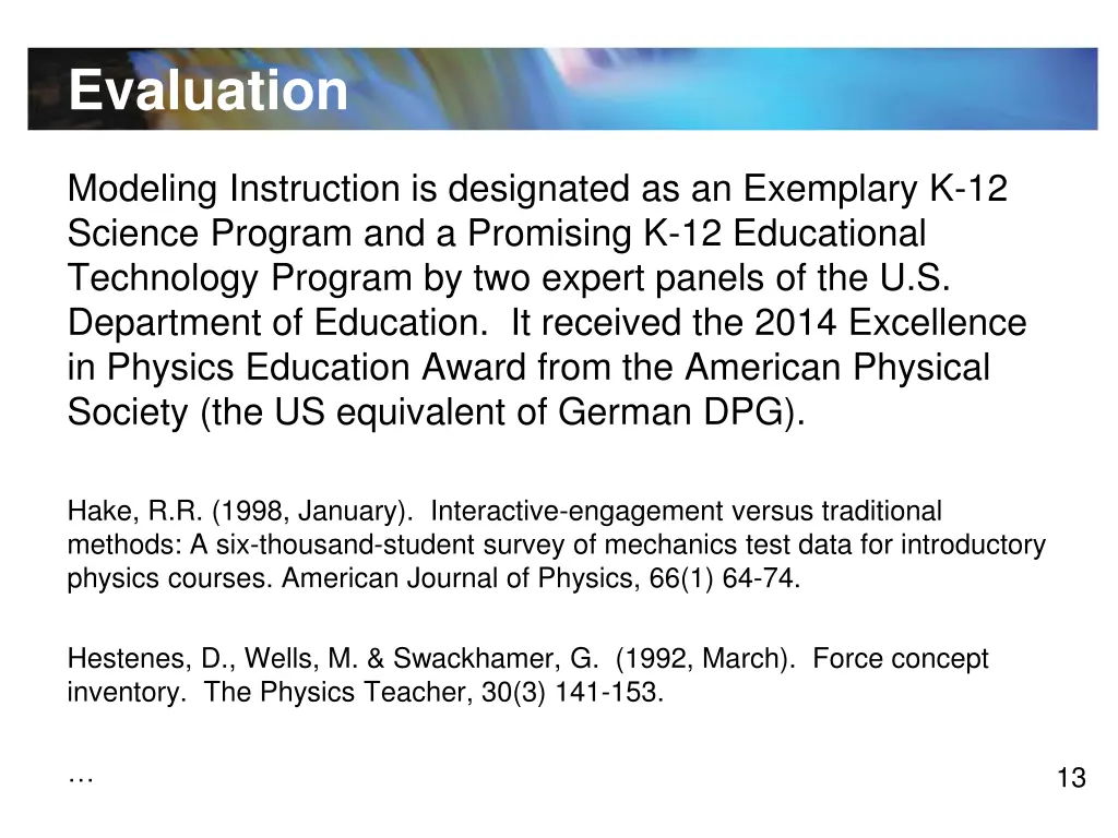 evaluation
