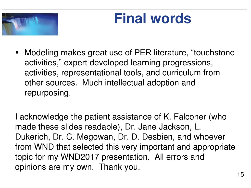 final words 1