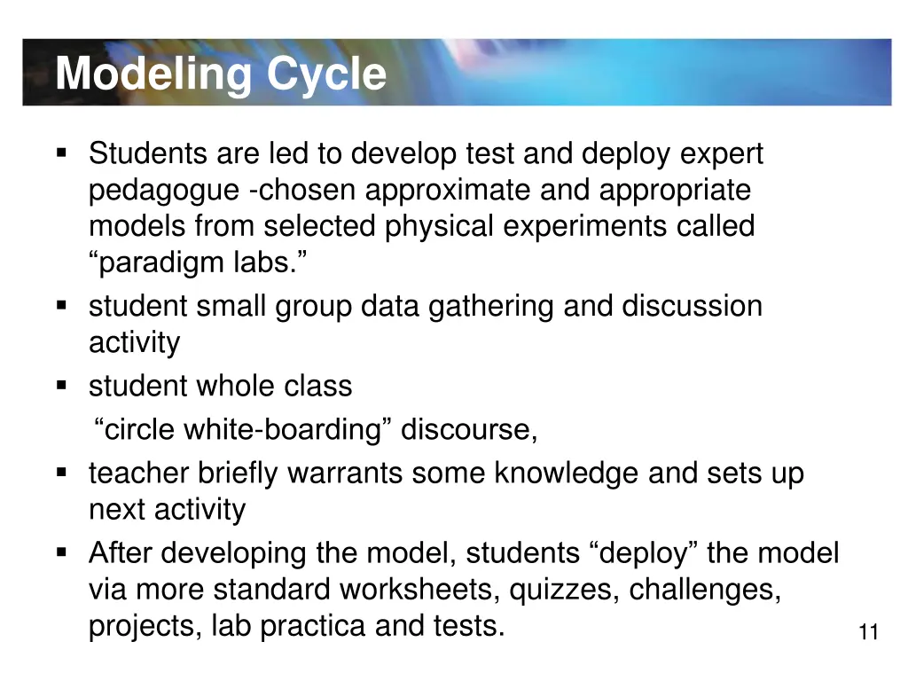 modeling cycle