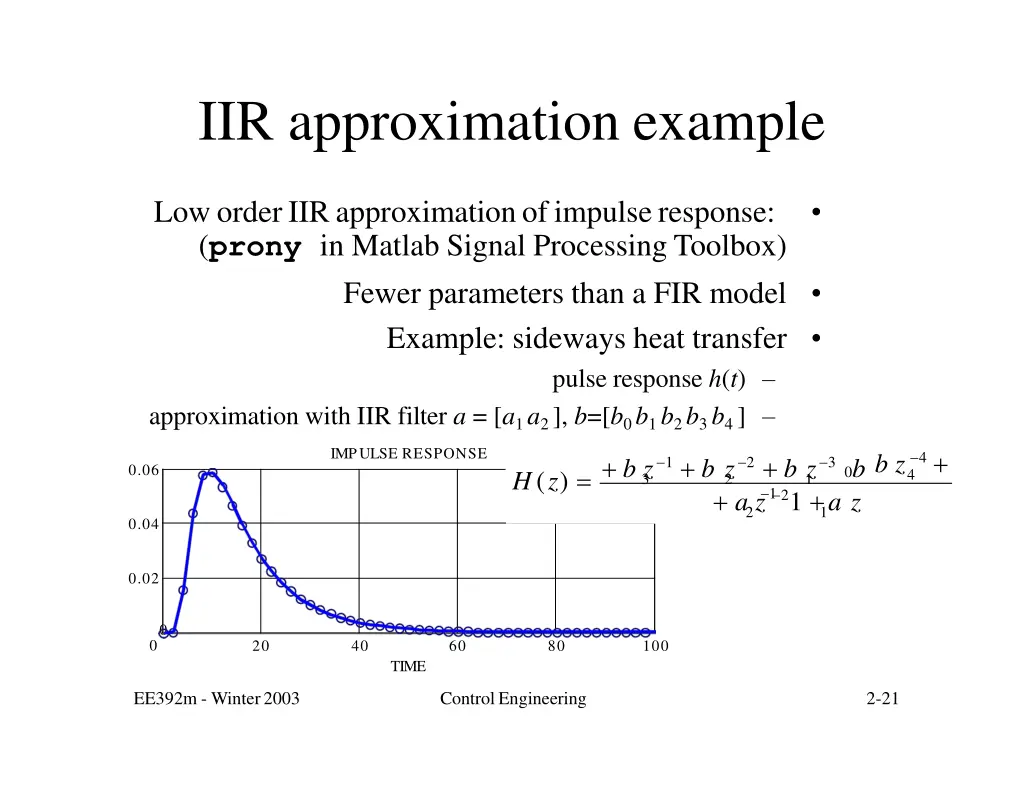 iir approximation example