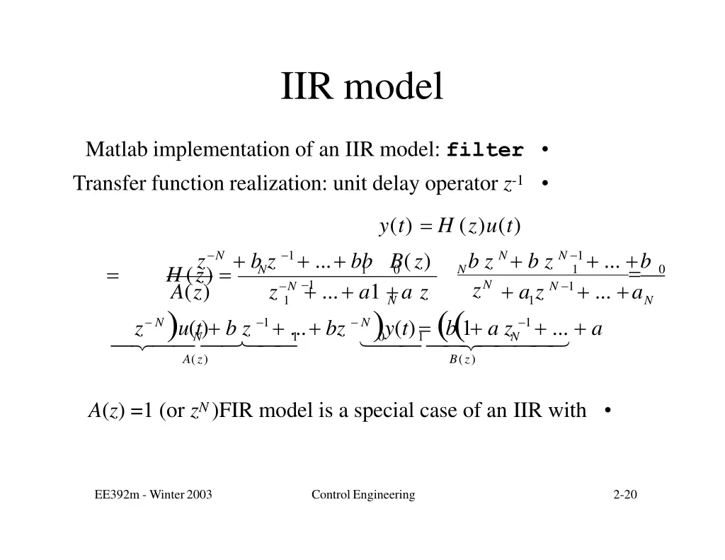 iir model 1