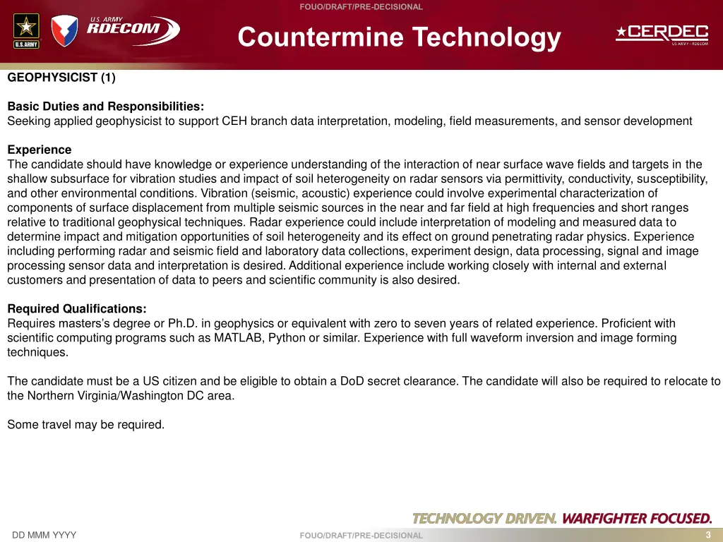 fouo draft pre decisional 2