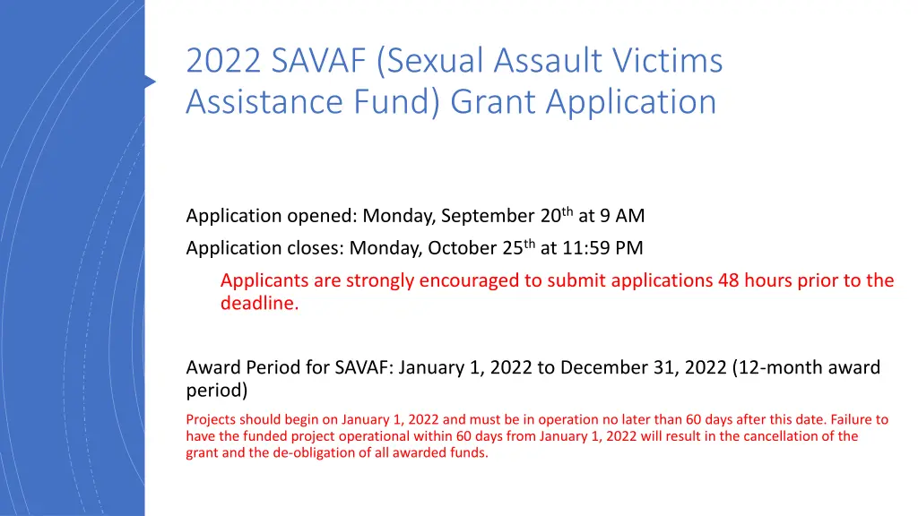 2022 savaf sexual assault victims assistance fund