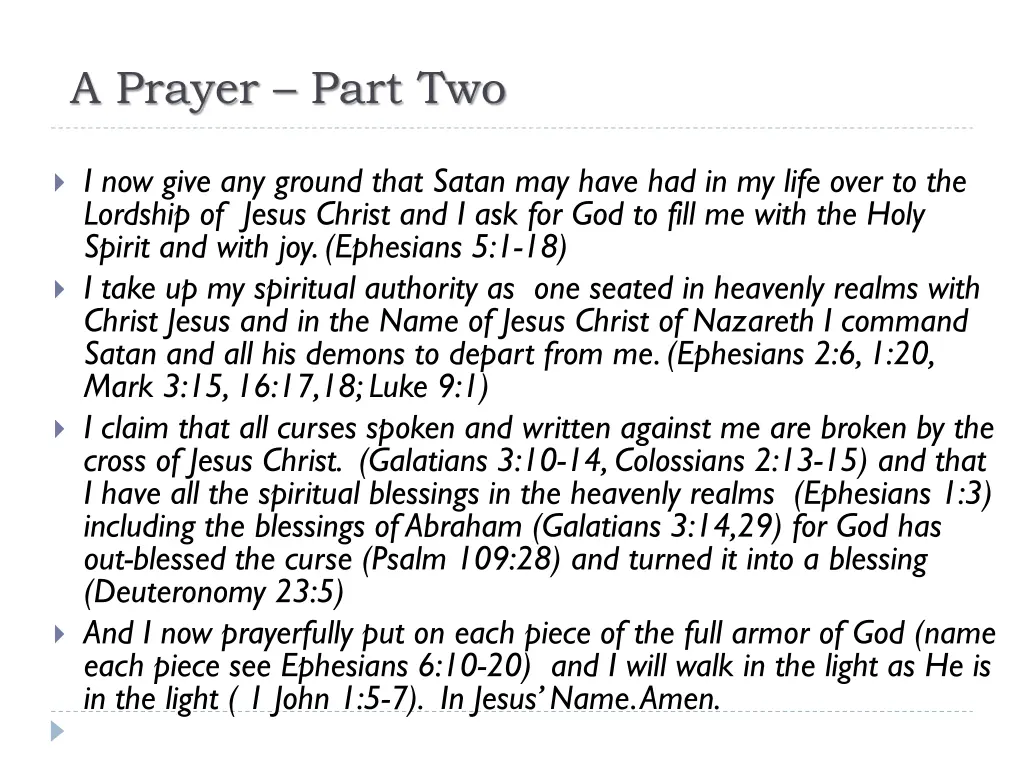a prayer part two