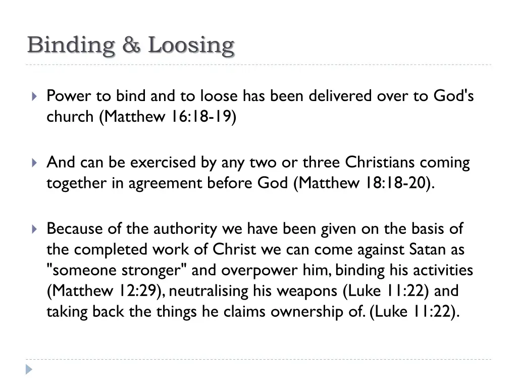 binding loosing