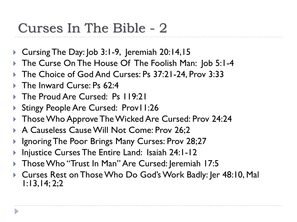 curses in the bible 2