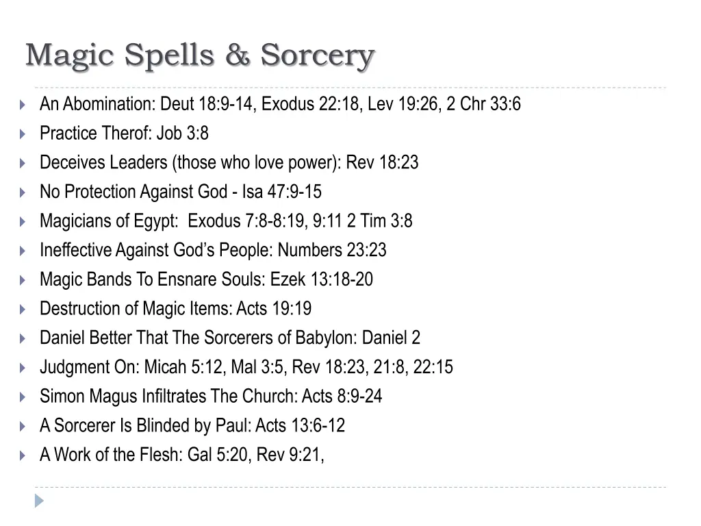 magic spells sorcery