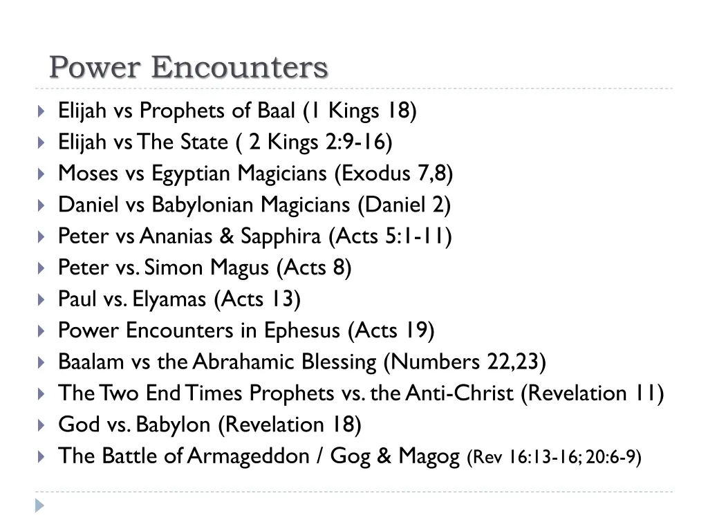 power encounters