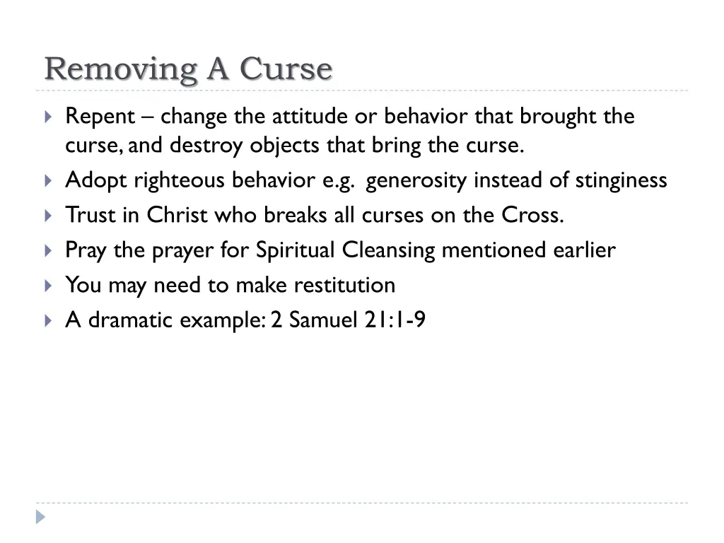 removing a curse