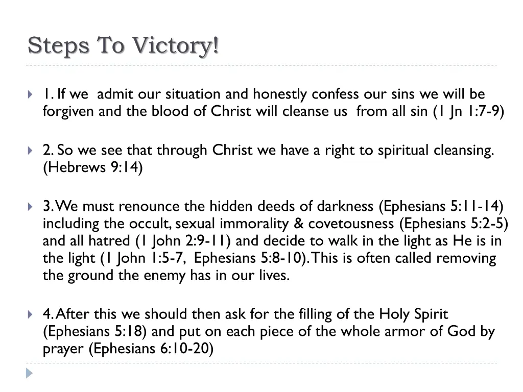 steps to victory