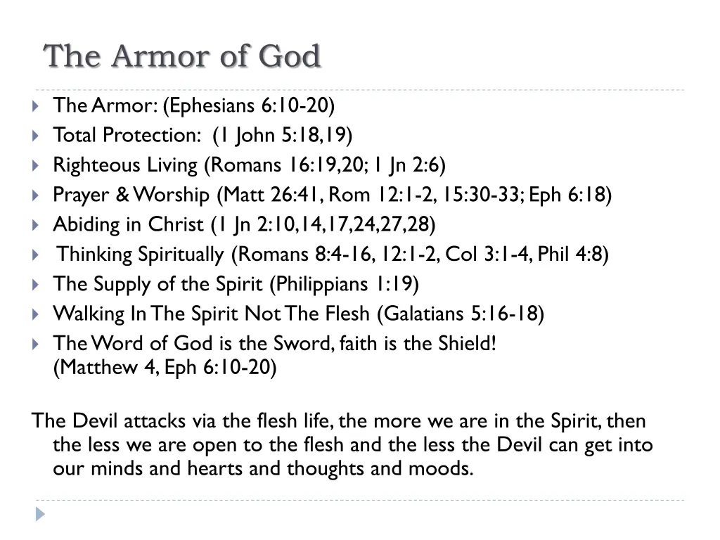 the armor of god