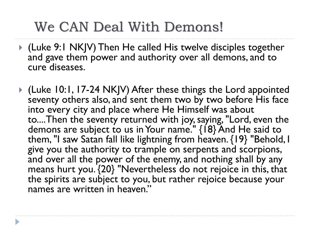 we can deal with demons