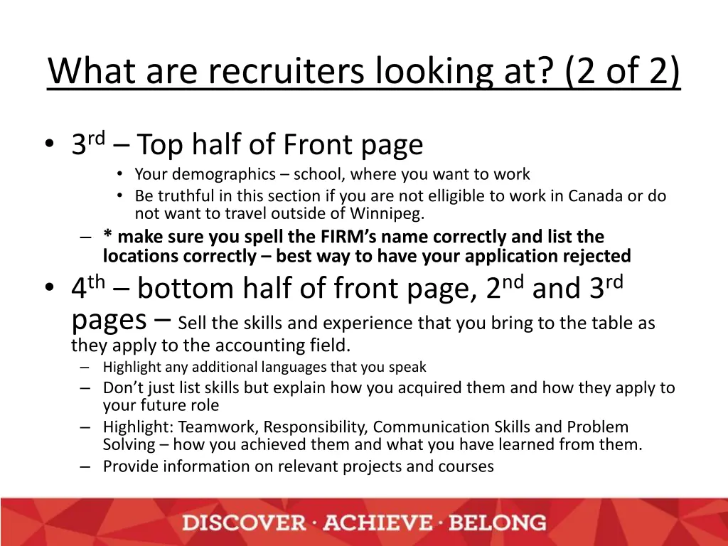 what are recruiters looking at 2 of 2