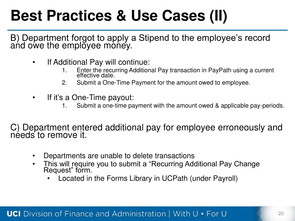 best practices use cases ii
