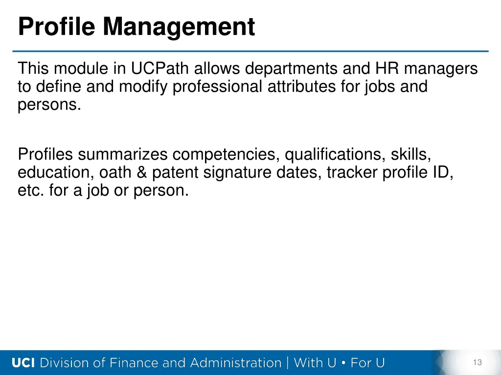 profile management