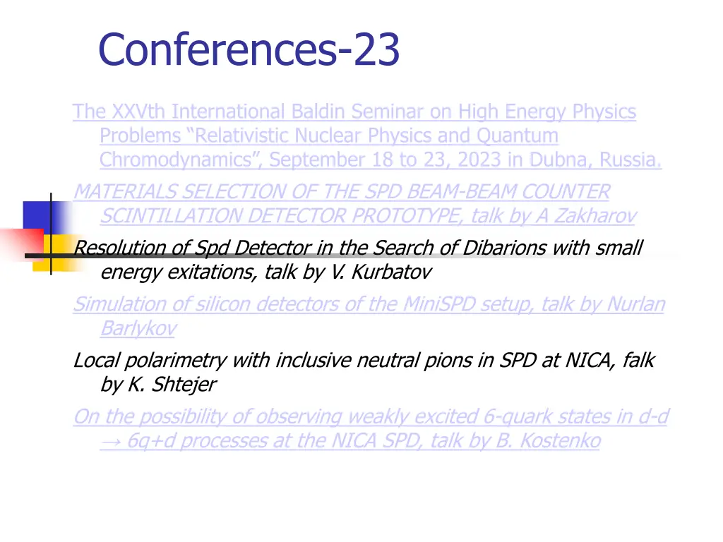 conferences 23