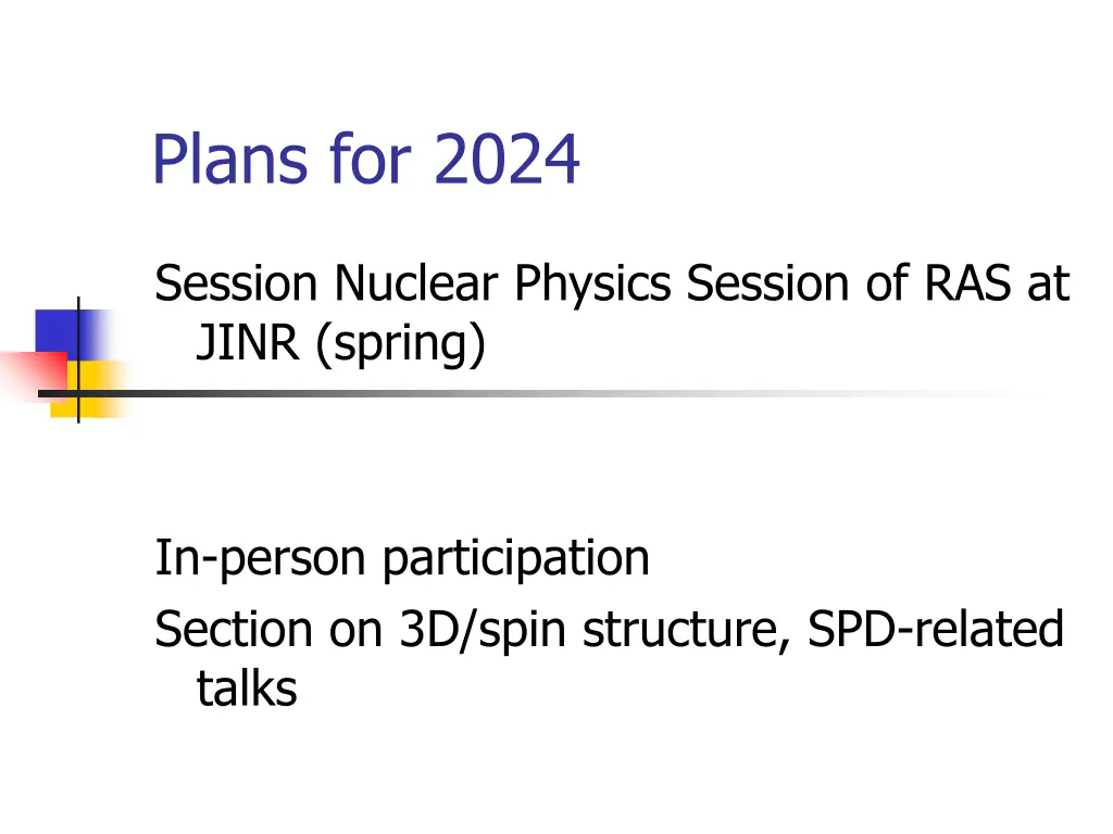 plans for 2024