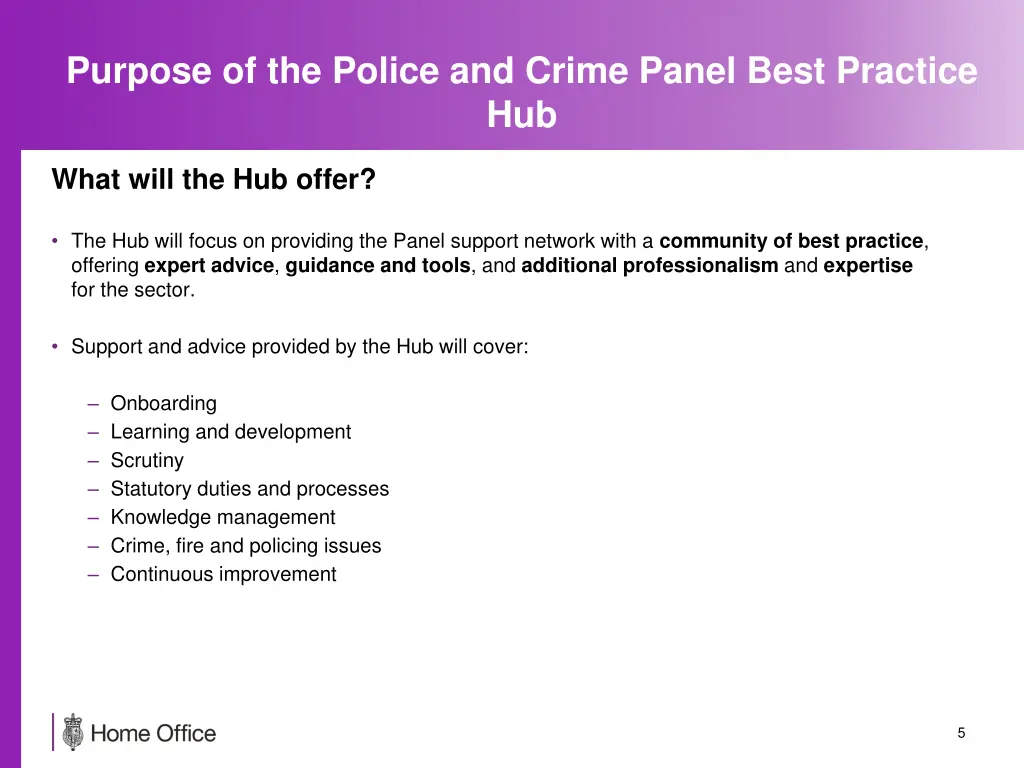 purpose of the police and crime panel best