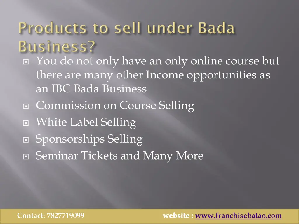 you do not only have an only online course