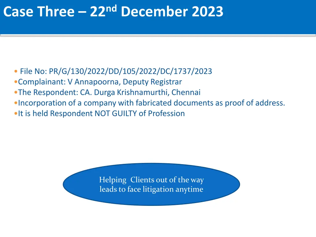 case three 22 nd december 2023